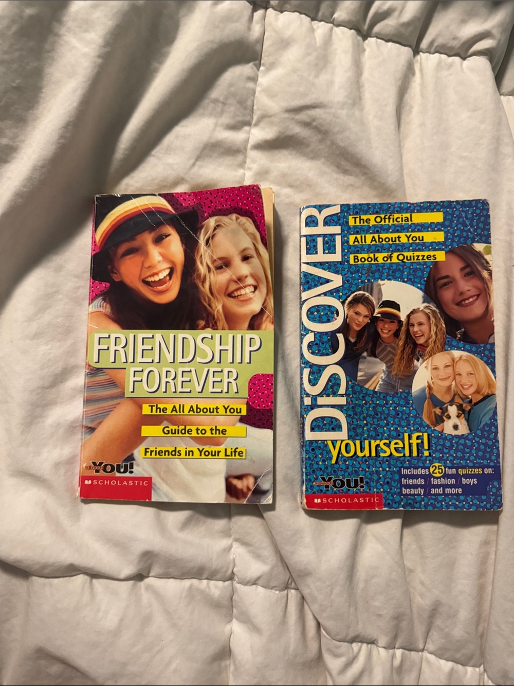 Scholastic Friendship Forever & Discover Yourself! Bright Yellow and Blue Covers